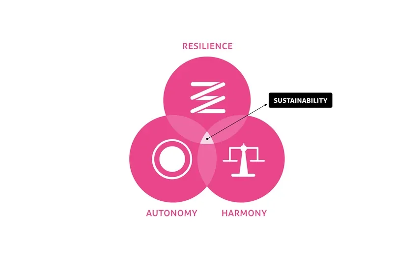 RAH Venn diagram: Resilience, Autonomy, Harmony