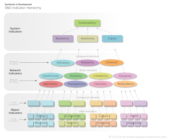 SNO Indicator Hierarchy: system, network, and object indicators